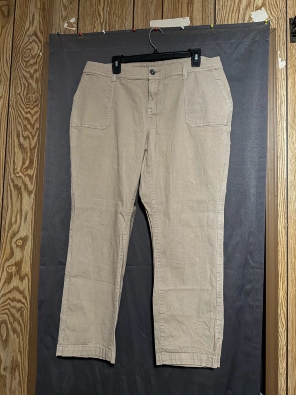 Lane Bryant Beige/Tan Straight-Leg Chinos